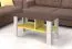 Couchtisch Kerema 06, Farbe: Nuss / Ulme / Gelb - Abmessungen: 100 x 60 x 52 cm (B x T x H)