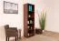 Regal Mojokerto 12, Farbe: Walnuss / Schwarz - Abmessungen: 194 x 55 x 39 cm (H x B x T)