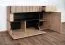 Kommode / Sideboard mit zwei Schubladen Jordalsgrenda 05, Farbe: Eiche / Schwarz, zwei Türen, 5 Fächer, Maße: 90 x 150 x 40 cm, für Wohnzimmer