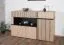 Kommode / Sideboard mit zwei Schubladen Jordalsgrenda 05, Farbe: Eiche / Schwarz, zwei Türen, 5 Fächer, Maße: 90 x 150 x 40 cm, für Wohnzimmer