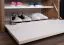 Sitzbank mit Stauraum / Schuhschrank Gataivai 17, Farbe: Beige Hochglanz / Walnuss - 48 x 70 x 36 cm (H x B x T)