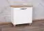 Sitzbank mit Stauraum / Schuhschrank Cuenca 09, Farbe: Eiche / Weiß - Abmessungen: 60 x 60 x 39 cm (H x B x T)
