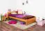 Bettrahmen für Kinder / Kinderbett 100 x 200 cm | Massivholz: Kiefer | Erle Lackiert Abbildung