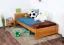 Bettrahmen für Kinder / Kinderbett 100 x 200 cm | Massivholz: Kiefer | Erle Lackiert Abbildung