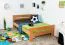 Bettrahmen für Kinder / Kinderbett 120 x 200 cm | Massivholz: Buche | Natur Lackiert | besonders hohe Qualität Abbildung