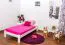 Bettrahmen für Kinder / Kinderbett 90 x 200 cm | Massivholz: Kiefer | Weiß Lackiert Abbildung