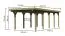 Einzelcarport Classic 3 Variante A SET mit Stahl-Dach, Farbe Natur KDI, Grundfläche 18,9 m²