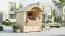 Verkaufsstand | Kiosk | inkl. Fußboden | Naturbelassen | Grundfläche: 3,19 m² | Verkaufshäuschen | Satteldach | Sonnentraum 01 | Gerahmte Massivholztür