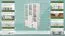 Garderobenschrank Kiefer massiv, Farbe: Weiß 195x121x50 cm