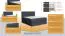 Boxspringbett MINDORO, Box: Bonellfederkern, Matratze: Taschenfederkern, Top Matress: Schaumstoff - Abmessung: 105 x 200 cm - Farbe: Grau