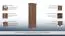 Schmaler Schrank, Farbe: Dunkelbraun - 193 x 58 x 40 cm (H x B x T)