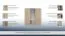 Kleiderschrank mit Spiegel, Farbe: Eiche Sonoma - Abmessungen: 205 x 200 x 62 cm (H x B x T)
