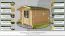 Holz-Gartenhaus 1,98 x 2,98 Meter (inkl. Dach) | Naturbelassen | Satteldach | 34 mm Blockbohlen-Haus Abbildung