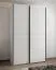 Kleiderschrank / Schiebetürenschrank | ABS-Kantenschutz | 11 Fächer | 2 Kleiderstangen | 245,5 x 160 x 64 cm | 2 Schiebetüren | Soft-Close | Farbe: Weiß