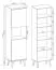 Vitrine Maryhill 10, Farbe: Eiche Riviera / Weiß - Abmessungen: 197 x 50 x 40 cm (H x B x T)