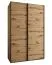 Kleiderschrank / Schiebetürenschrank | 2 Schiebetüren | 2 Kleiderstangen | 245,5 x 160 x 64 cm | 10 Einlegeböden | 11 Fächer | Farbe: Eiche Artisan