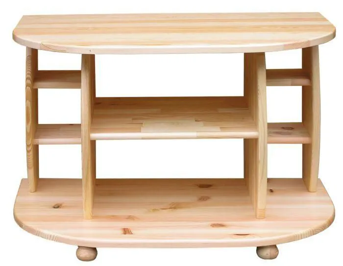 TV-Schrank Landhausstil Massivholz Farbe: Natur 59x80x48 cm Abbildung