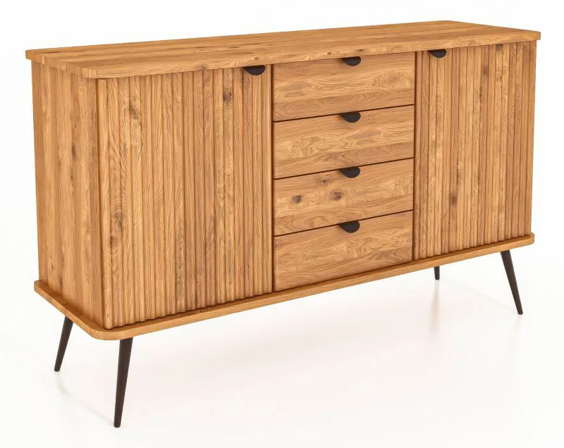 Kommode Rolleston 15 Kernbuche massiv geölt - Abmessungen: 87 x 144 x 46 cm (H x B x T)