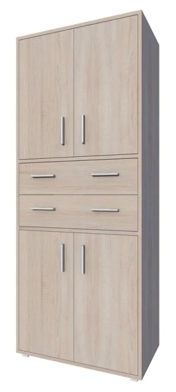 Schrank Garut 32, Farbe: Sonoma Eiche - Abmessungen: 194 x 80 x 40 cm (H x B x T)