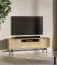 TV-Unterschrank | Farbe: Eiche Mavelie | 2 Drehtüren | 1 Kipptür | Soft-Close Funktion | 1 Kabeldurchführung | 4 Fächer | 150 x 33 x 53 cm | TV-Möbel