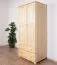 Kleiderschrank Holz natur 010 - Abmessung 190 x 90 x 60 cm (H x B x T)