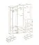 Großer Garderobenschrank Ringerike 05, Farbe: Anthrazit / Eiche Artisan - Abmessungen: 203 x 180 x 32 cm (H x B x T), mit sechs Türen und zwei Schubladen
