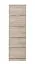 Hoher Schuhschrank mit fünf Kipptüren Veliko 07, Farbe: Eiche Grau, Griffe: Grau, ABS-Kanten, Maße: 191,5 x 58 x 18 cm, für den Vorraum