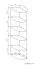 Eckregal Curug 12, Farbe: Nuss - Abmessungen: 188 x 34 x 34 cm (H x B x T)