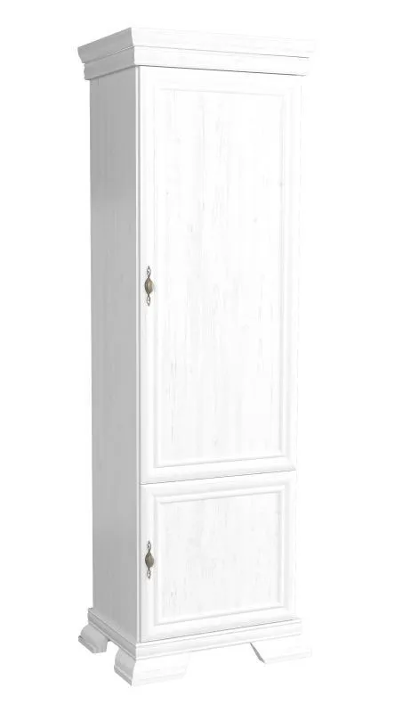 Drehtürenschrank / Kleiderschrank Sentis 18, Farbe: Kiefer Weiß - 193 x 58 x 40 cm (H x B x T)