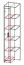 Jugendzimmer Schrank Rosa / Grau / Braun 187x39x38 cm