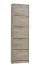 Hoher Schuhschrank mit fünf Kipptüren Veliko 07, Farbe: Eiche Grau, Griffe: Grau, ABS-Kanten, Maße: 191,5 x 58 x 18 cm, für den Vorraum