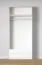 Offener Kleiderschrank | breit | 2 Schubladen | Farbe: Weiß | 1 Fach | 1 Kleiderstange | Maße: 103 x 55 x 234 cm | einfaches Design