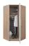 Eckschrank mit genügend Stauraum Hannut 41, Farbe: Anthrazit - Abmessungen: 190 x 95 x 95 cm (H x B x T)
