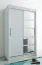 150 cm breiter Kleiderschrank mit 5 Fächern und 2 Türen | Farbe: Weiß Abbildung