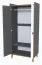 Drehtürenschrank / Kleiderschrank Caranx 1, Farbe: Weiß / Eiche / Anthrazit - Abmessungen: 195 x 90 x 55 cm (H x B x T)