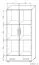 Drehtürenschrank / Kleiderschrank Cikupa 28, Farbe: Nuss / Ulme - Abmessungen: 190 x 90 x 40 cm (H x B x T)