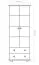 Garderobenschrank Kiefer massiv Vollholz weiß - Abmessung 195 x 84 x 42 cm