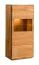 Vitrine Lencois 26, Farbe: Natur, Eiche massiv geölt und gebürstet, Türanschlag links – Abmessungen: 136 x 62 x 39 cm (H x B x T)