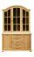 Esszimmerschrank, Vitrine, 135 cm breit, Kiefer massiv, Optik: Natur Abbildung