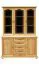 Regalschrank, Vitrine, 135 cm breit, Kiefer Holz-Massiv, Optik: Natur Abbildung