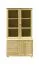 Wohnzimmerschrank, Vitrine, 102 cm breit, Kiefernholz massiv, Farbe: Natur Abbildung