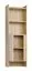 Hängeschrank | Farbe: Eiche / Beige | eine Tür | 4 Fächer | Soft-Close-Funktion | Maße: 44 x 30 x 140 cm | 1 Haken | 4 Holzeinlegeböden | ABS-Kantenschutz