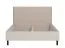 Doppelbett | bequeme gepolstertes Kopfteil | Farbe: Kaschmir / Beige | Liegefläche: 160 x 200 cm | Beine: Schwarz | ABS-Kanten