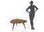 Couchtisch Erdre 02, aus Massivholz Eiche, geölt, Farbe: Tabacco, natürlich und minimalistisch, Maße: 96 x 95 x 47,5 cm, Tischplatte: 2 cm, drei Standbeine