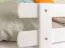 Etagenbett für Erwachsene "Easy Premium Line" K18/n, Kopfteil mit Löchern, Buche Vollholz massiv Weiß - 90 x 200 cm, (L x B) teilbar