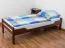 Einzelbett "Easy Premium Line" K1/1n, Buche Vollholz massiv Dunkelbraun - Maße: 90 x 200 cm