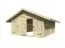 Holzschuppen / Gerätehaus aus Kiefernholz, mit Satteldach, 40 mm Blockbohlenhaus, gehobelt, Außenmaße: 418 x 508 cm, 2 Doppeltüren , Grundfläche: 21,23 m²