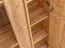 Wohnzimmer Komplett - Set B Sienne, 3-teilig, massives, geöltes und gebürstetes Wildeichenholz, Push-to-open Funktion, LED-Beleuchtung inkl., getöntes Glas