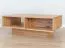 Wohnzimmer Komplett - Set B Sienne, 3-teilig, massives, geöltes und gebürstetes Wildeichenholz, Push-to-open Funktion, LED-Beleuchtung inkl., getöntes Glas