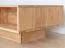 Wohnzimmer Komplett - Set B Sienne, 3-teilig, massives, geöltes und gebürstetes Wildeichenholz, Push-to-open Funktion, LED-Beleuchtung inkl., getöntes Glas